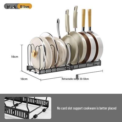 ZISIZ Expandable Pot Lid & Cookware Storage Rack
