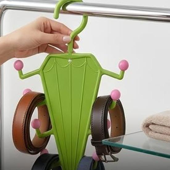 V Shaped Double-Sided Closet Organizer with 360° Rotating Space Saving