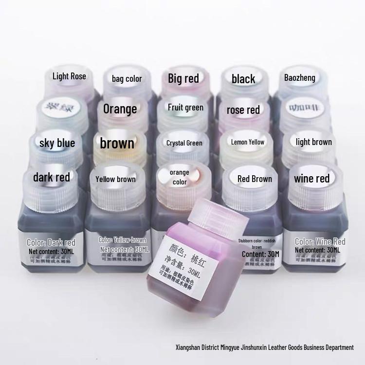 DIY Leather Craft Kit: Includes Gold Alcohol Dye, Carving Dye, and Staining Agent (30ml).