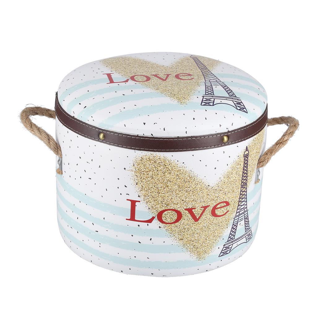 Storage Stool Multifunctional Shoes Storage Footstool with Lid for Household Bedroom Dining Room