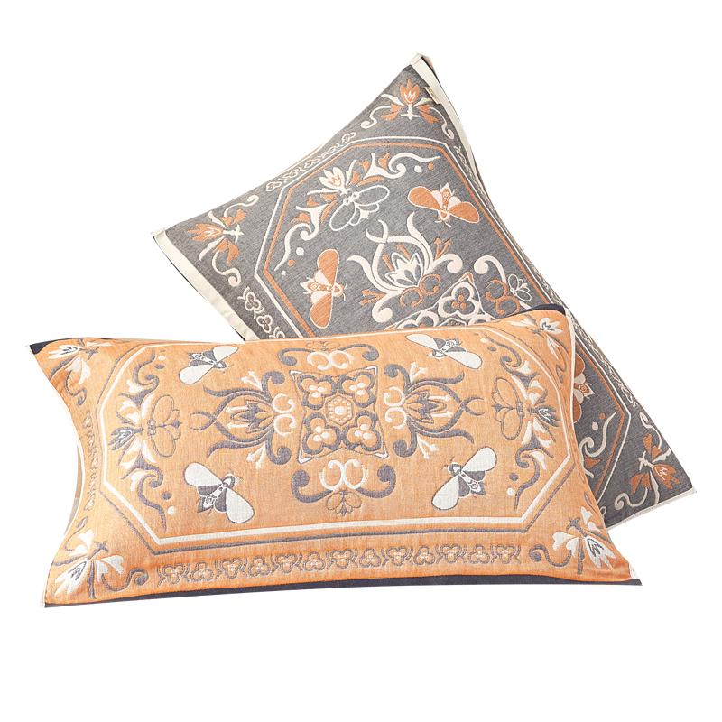 Hongdou 100% Cotton 4-Layer Gauze Class A Pillow Towels 53cm x 78cm (Pair)