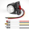 3-sides White Red Amber LED Side Marker Light Rear Brake Tail Light Stop Warning Parking Lamp For Truck Trailer Lorry RV 12V 24V