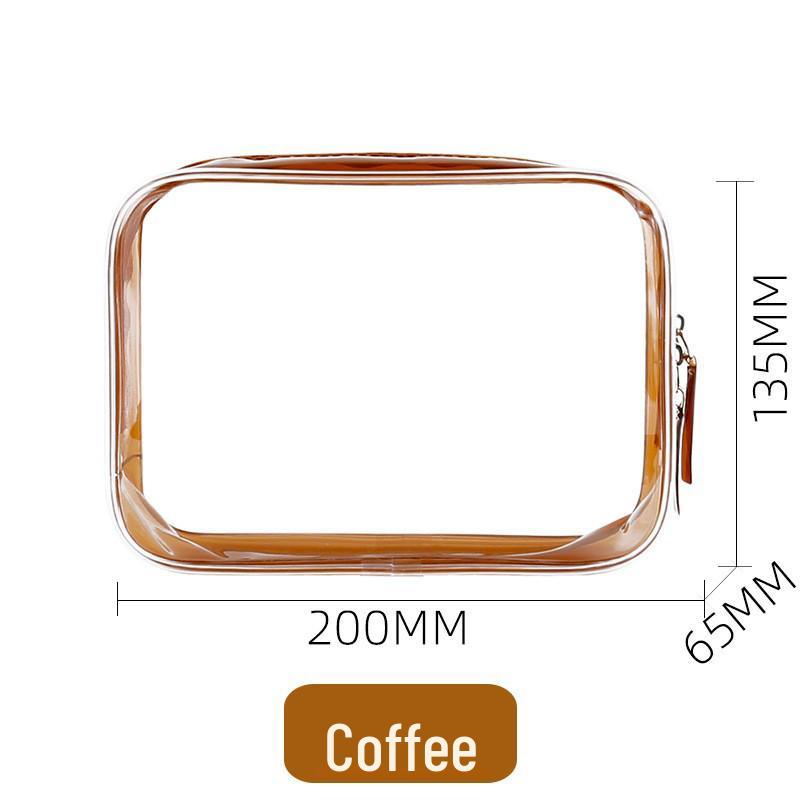Large Capacity Waterproof Transparent Makeup Bag - Portable Toiletry Organizer for Travel