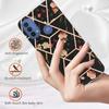 Golden Border Grid Marble Flower IMD Ultrathin Phone Case for Motorola Moto E20,E30,E40,G31,G41,G50,G51,G71,G10,G20,G30,G40,G60...