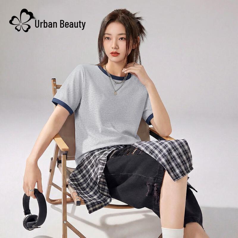 

Urban Lady Women s Color-block Cotton Short Sleeve T-Shirt S