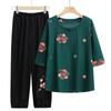 Stylish Summer Seven-Sleeve Top Set for Middle-Aged and Older Women