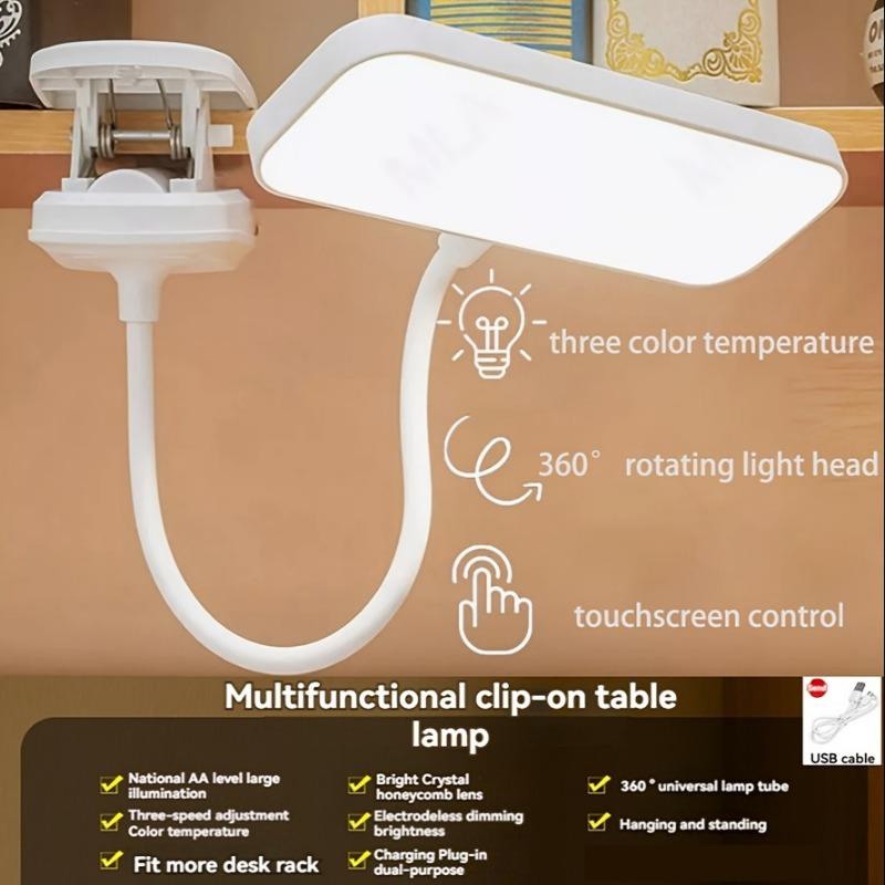 LED Clip On Desk Lamp with Adjustable Color Temperature
