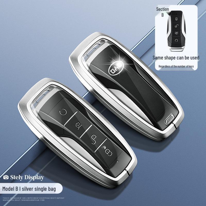 BYD Car Key Cover for Tang, Song, Qin, Yuan Pro/PLUS, Han DMI, E2 - Protective Shell with Buckle