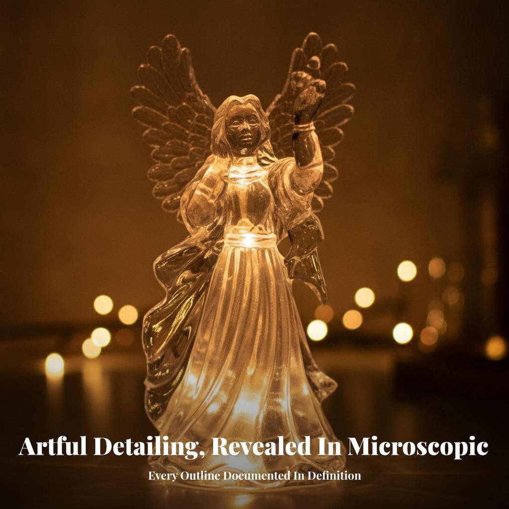 Angel Figurine Acrylic Decor Clear for Bedside Table, Holiday Display
