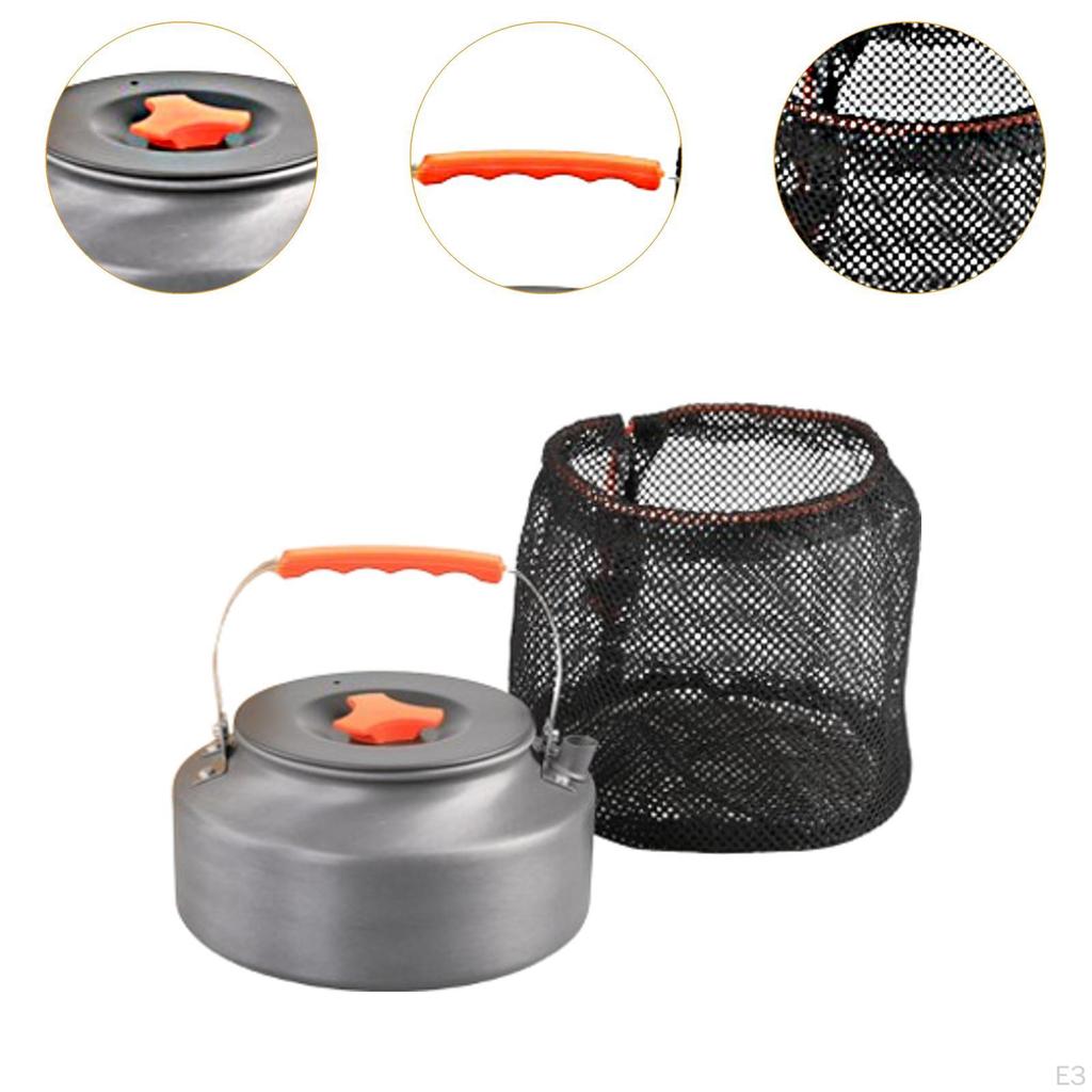 1.6L Camping Kettle Aluminum Alloy Teapot Coffee Pot for Hiking Picnic Backpacking