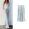Spring and Summer New Arrival Fashion Style Temperament Wild Silk Satin Textured Skirt Printed Midi Skirt 2581133