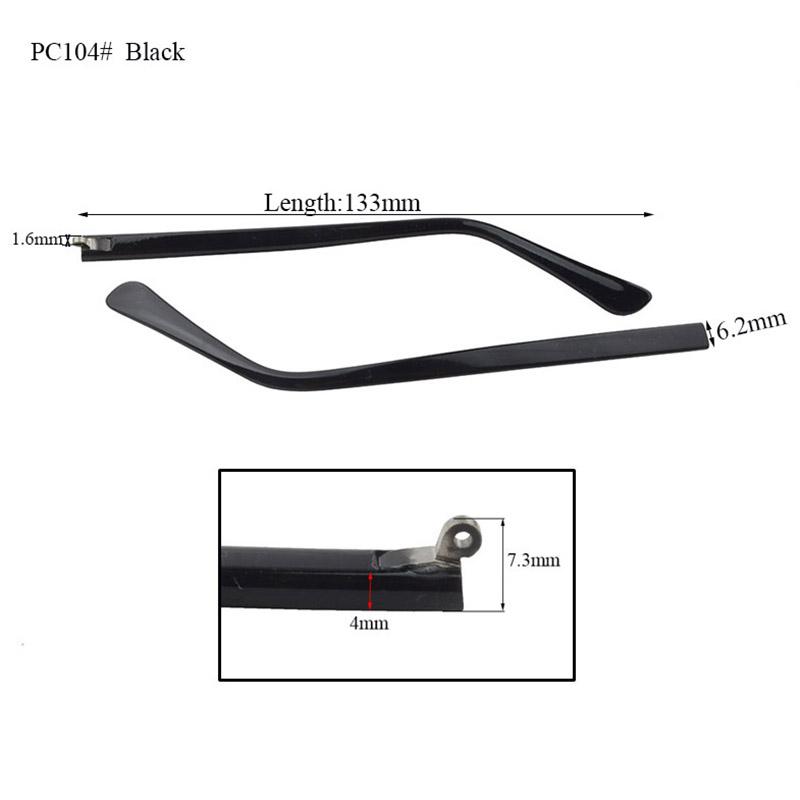 

20pcs(10pairs) PC Glasses Temple Plastic Eyeglasses Leg For Repairing Accessory Black Brown 9mm 8mm 6mm Width