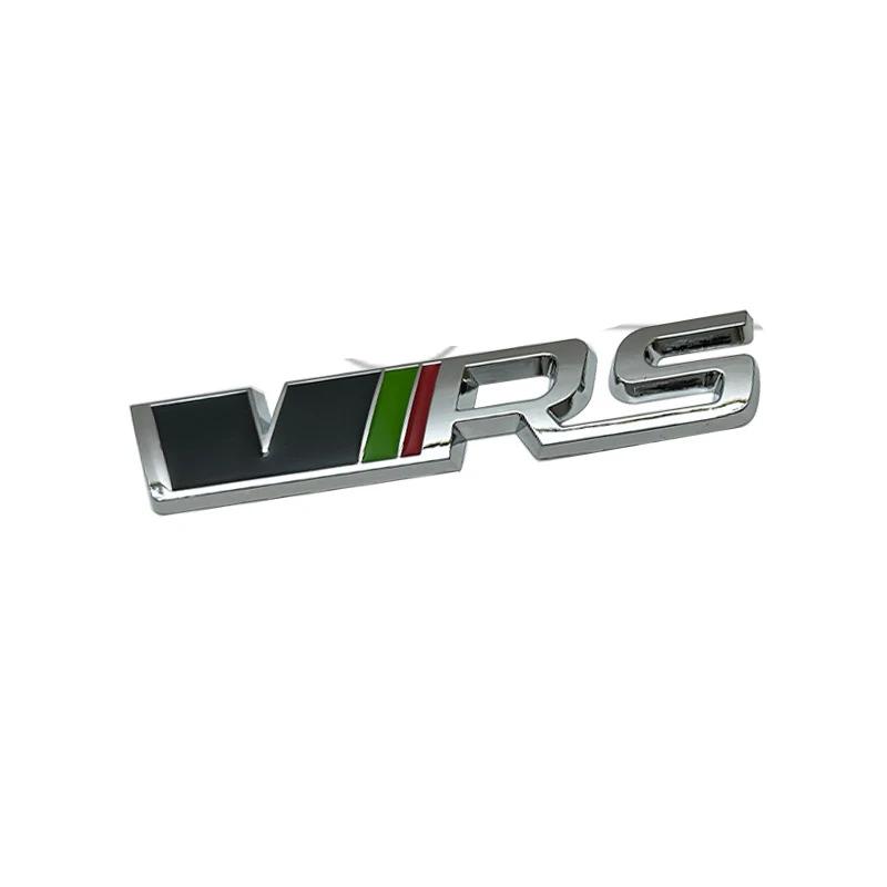 1 Stück 3D Chrom Metall Auto Styling VRS Logo Frontgrill Emblem Aufkleber für Octavia Fabia Rapid Superb Kodiaq Heckklappe Aufkleber