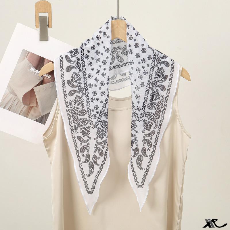 

Темно-синий шелковый платок-пояс в корейском стиле с узором пейсли: Пряный аксессуар на талию для джинсов 103 cm