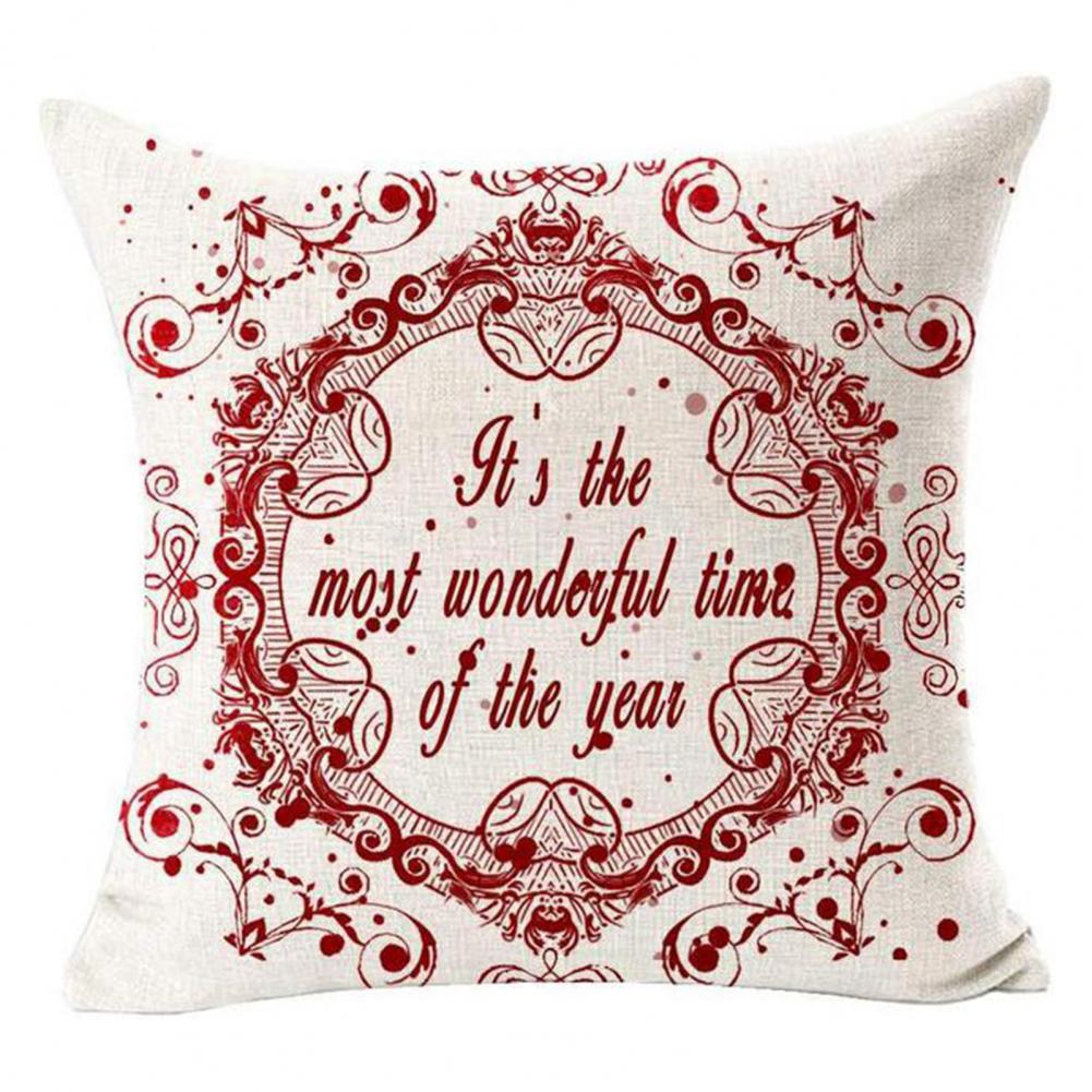 

Наволочка Рождественская наволочка Рождественская тема Скрытая молния Пыленепроницаемое покрывало для спальни Домашний декор 40x40cm