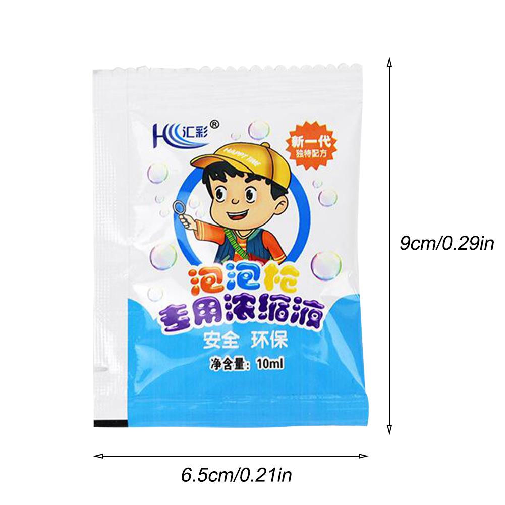 10/50/100pcs Bubble Maker Refill Solution Non-toxic 10ml Bubble Solution Refill Safety Water Accessory Bubble Gun Supplies