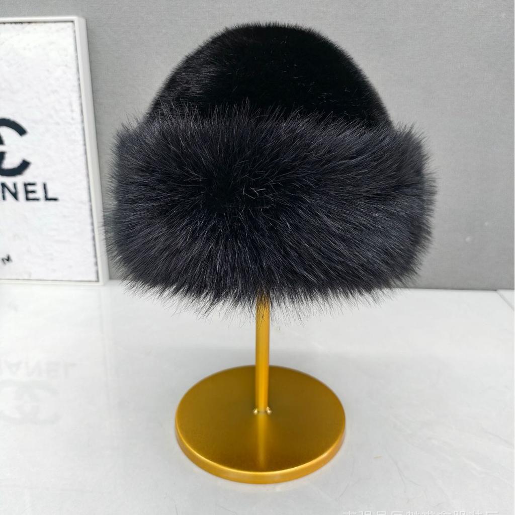 Women's Thick Plush Lined Winter Hat - Brim Style with Earmuffs | Ideal Christmas Gift/warm Outdoor Hat