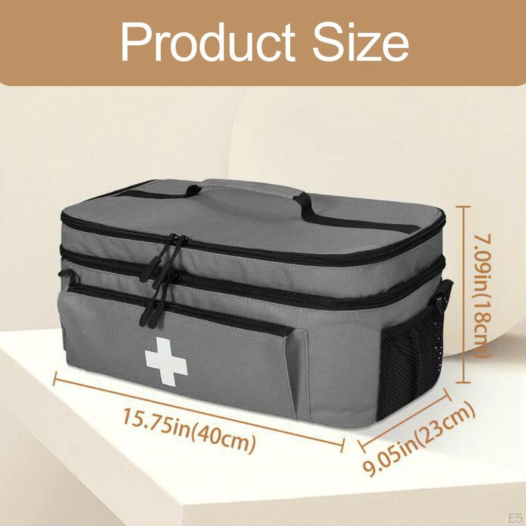 Empty , Emergency Organizer, Storage Bag, Multifunctional Portable for Travel, Gym