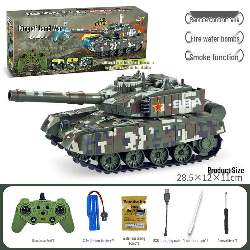 Remote Control Tank with Projectile Firing & Smoke Effect for Kids
