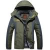-30 Winter Warm Jacket Men's Windproof Waterproof Fleece-lined Thickened Hooded Coat Outdoor Camping Ski Parka Plus Size
