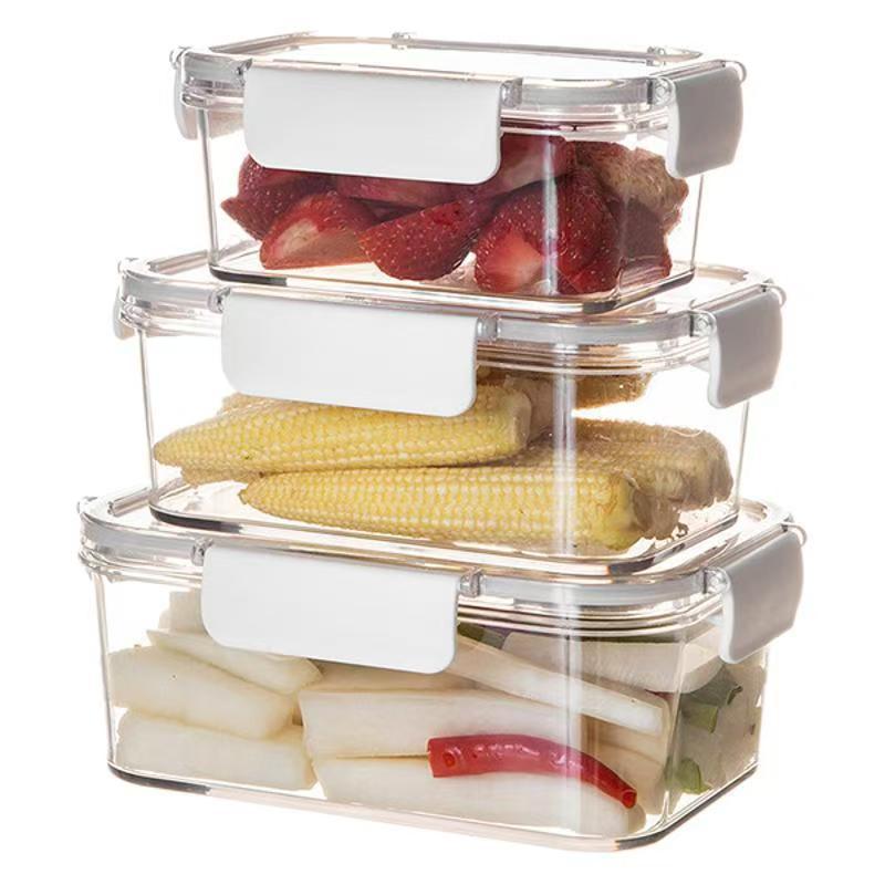 Large Capacity Transparent Refrigerator and Freezer Storage Box for Vegetables and Fruits.