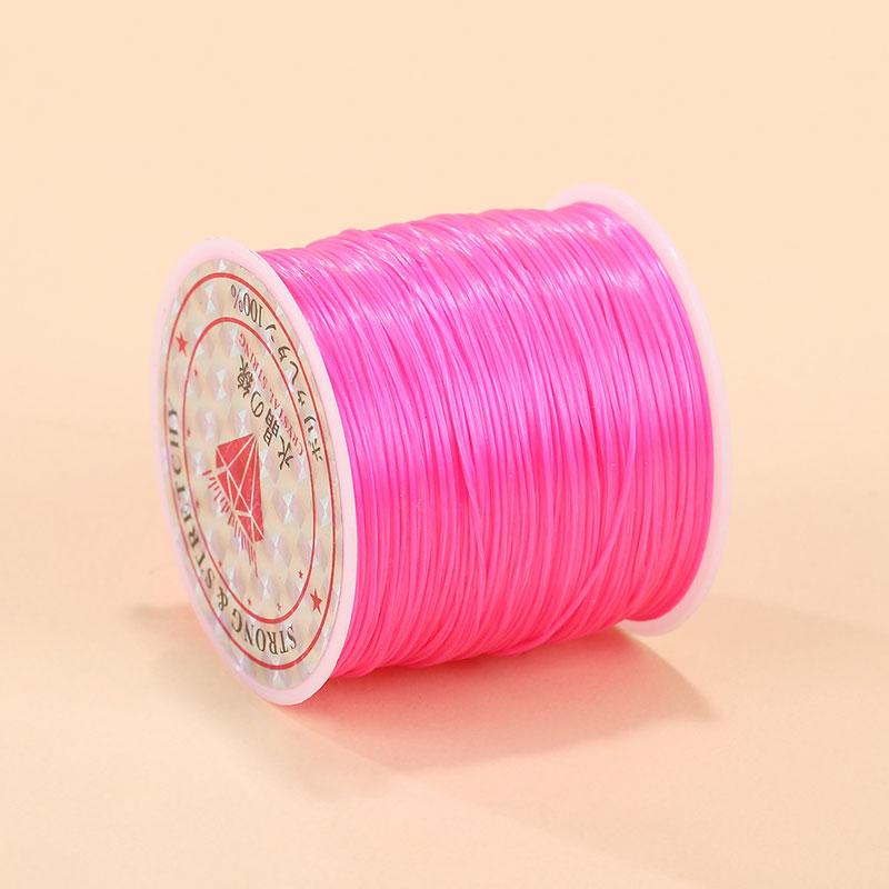 1Roll Beading Thread Accessories Flat Elastic Thread Elasticity Spandex DIY 0.8mm Elastic Cord Hand Knitting