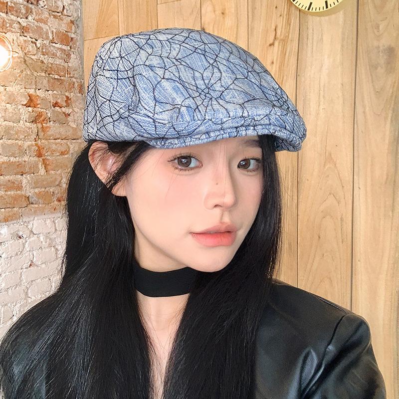 

Ковбойская кепка вперед женская простая можно носить наизнанку кепка газетчика весенне-осенний тренд новая кепка с козырьком берет average size for adults (54-58cm) темно-синий