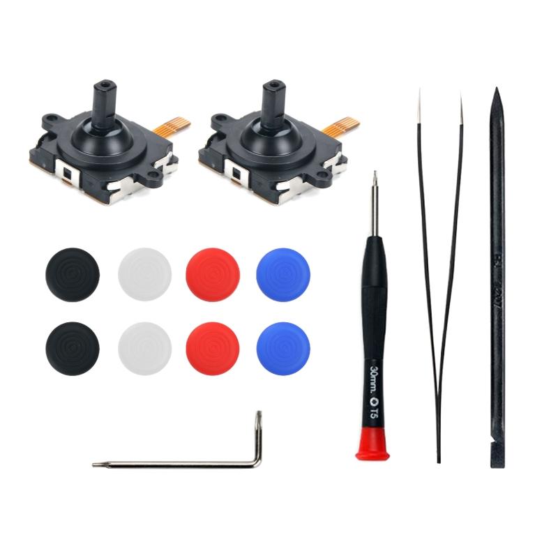 3D Analog-Joystick Reparatur-Kits für Quest 2 Griff Anti-Rutsch Rocker-Kappe T5 Schraubendreher und Pinzette Hebelwerkzeug