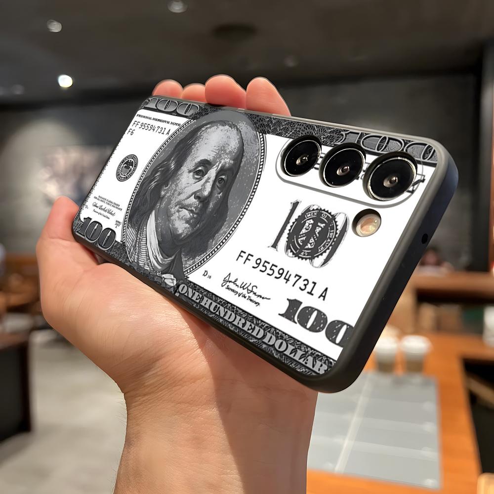 Luxury D-dollar US-S Phone Case For Samsung A56 A36 A26 A16 A15 A25 A35 A55 A14 A34 A24 A54 Black Soft Shell