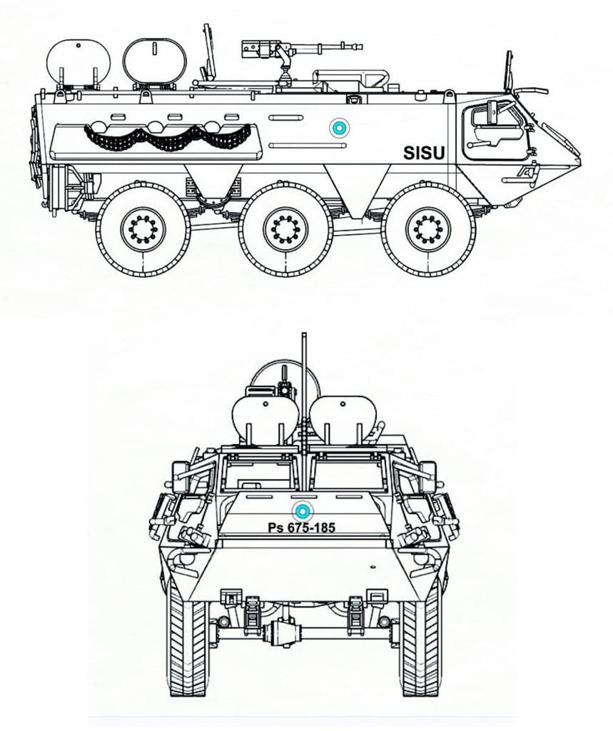 PLATZ Finnish Defence Forces Sisu Armoured Initial Plastic Moulded Colour 1/72 Xa-180 Vehicle, Markings, Model, FIP-2,