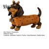 Creative Gift for Dog Owners Fall Harvest Dachshund Figurine, Halloween Statue with Pumpkin Headband Polka Seasonal Window Display Accents Dot Outfit,