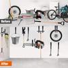 2Sets Heavy Duty Garage J-shaped Hook with Screws Wall-mounted Bicycle Hook Garage Storage Hooks