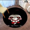 Halloween horror Printed Round Rug Carpet Chair Rug Area Rug Entryway Doormats,for Office Chair Living Room Bedroom Kitchen Room.