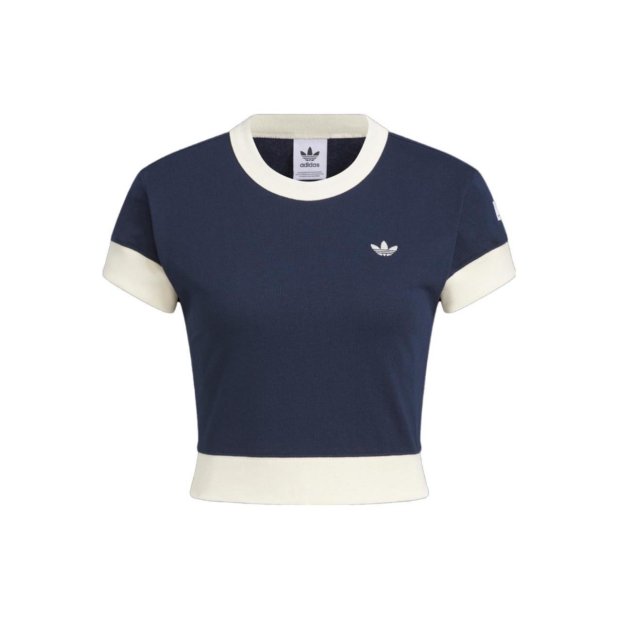 (WMNS) adidas Originals x Notitle Tennis T-Shirts  Blue White  Women s IN1079 XXS