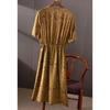Women's French Short Sleeve Mulberry Silk A-line Dress