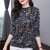 Padded T-shirt Women Autumn and Winter Warm Warm Half Turtleneck  Ing Shirt Large Size Slim Pullover Tops
