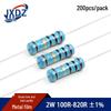 Набір металоплівкових резисторів 2 Вт: 100 Ом, 200 Ом, 270 Ом, 300 Ом, 470 Ом, 560 Ом, 680 Ом, 750 Ом, 820 Ом, Допуск 1%