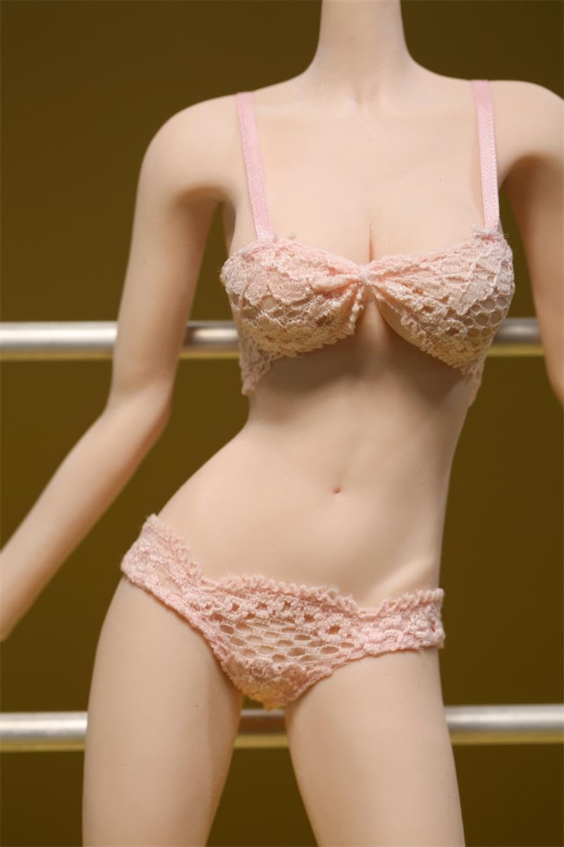 

HAMRETHYPPZ Костюм масштаба 1/6, Одежда для фигуры масштаба 1/6, Женский сексуальный комплект нижнего белья, Кружевной комплект нижнего белья (Тело, голова, обувь и т.д.. Не включено) (розовый)