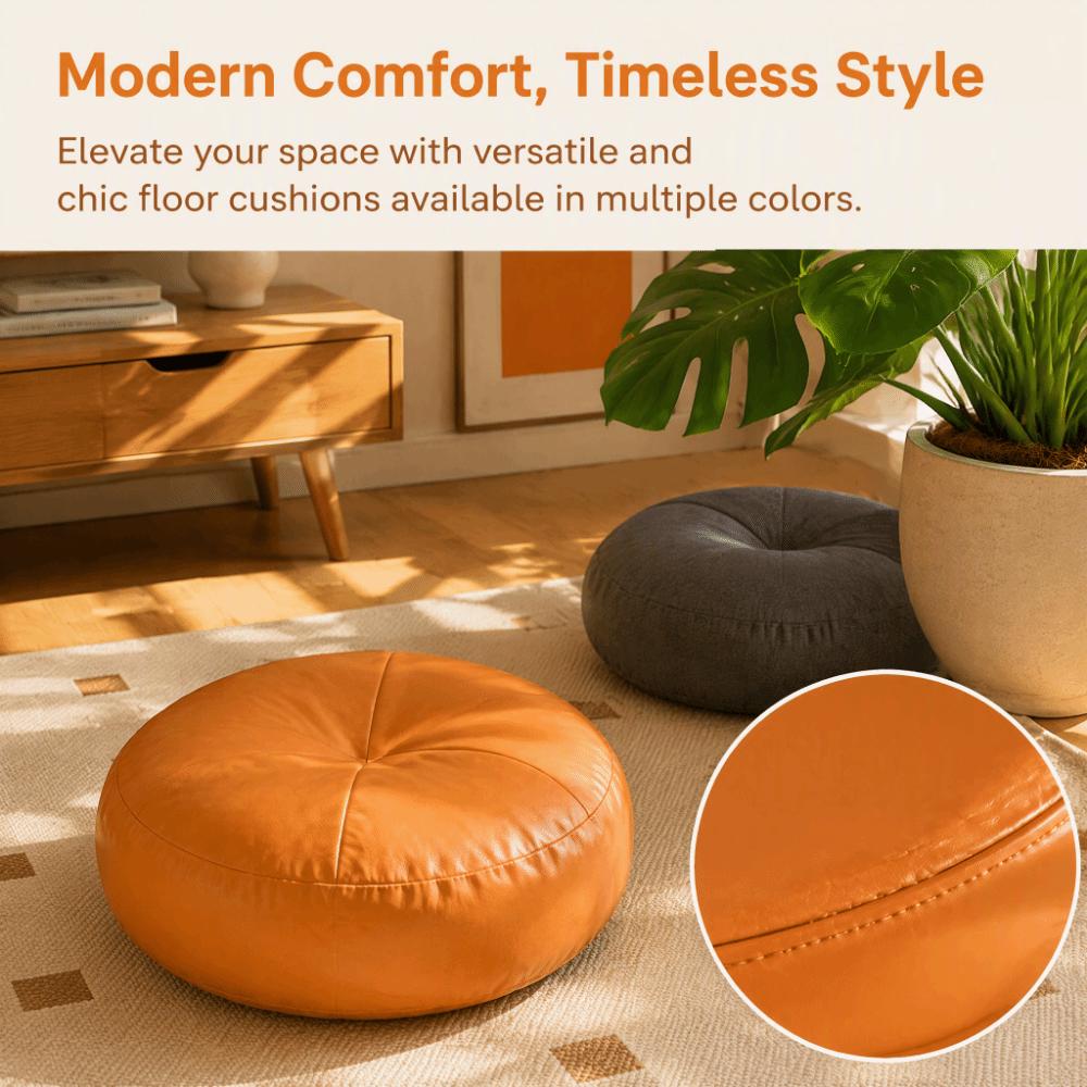 Non-Slip Tatami Mat Leather Futon Tech Fabric Floor Footstool  Bay Window