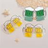 Novelty Bubble Beer Mug Glasses Plastic Durable Design - Tropical Theme Photo Booth Props for Beach Parties Bars & Bat Mitzvahs