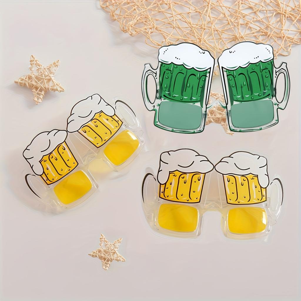 Novelty Bubble Beer Mug Glasses Plastic Durable Design - Tropical Theme Photo Booth Props for Beach Parties Bars & Bat Mitzvahs