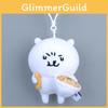 Happily Little Bear Drinks Tea Eats Noodles Steams Sweat Cartoon Pendant Plush