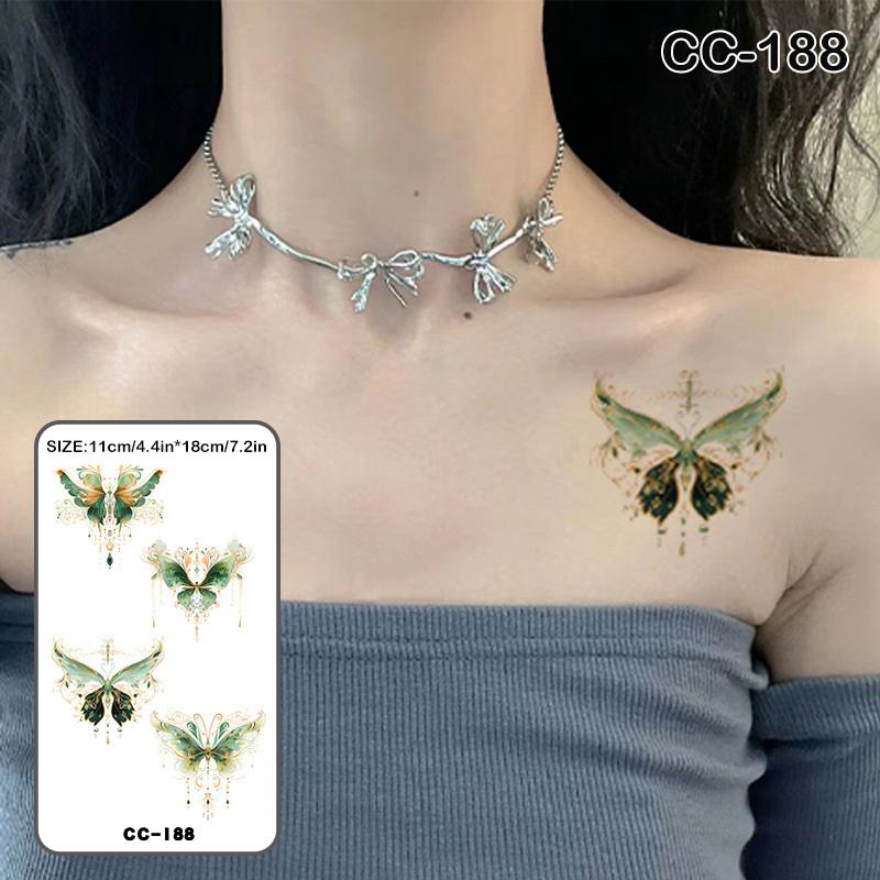 

1/5 листов водонепроницаемых мультяшных татуировок-наклеек милые красочные наклейки-бабочки милые временные татуировки