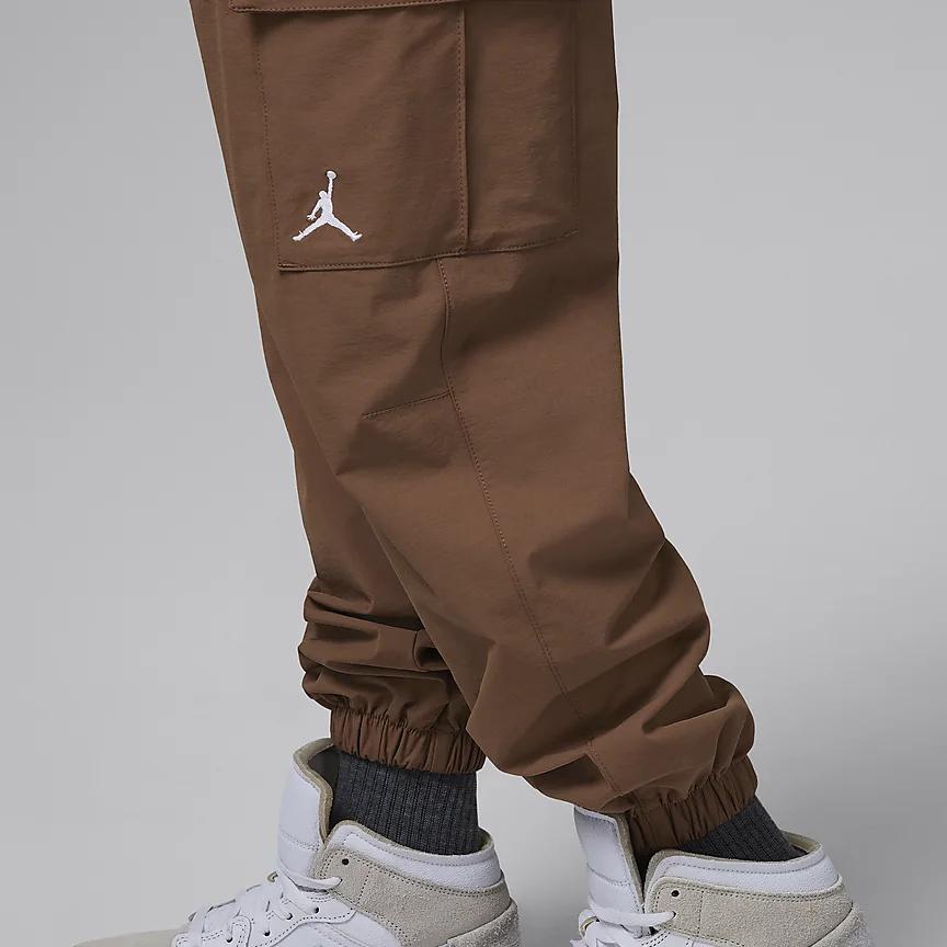 Nike Solid Color Simple Double Pocket Cargo Pants Kids bottoms Dark-Brown HQ7106-258