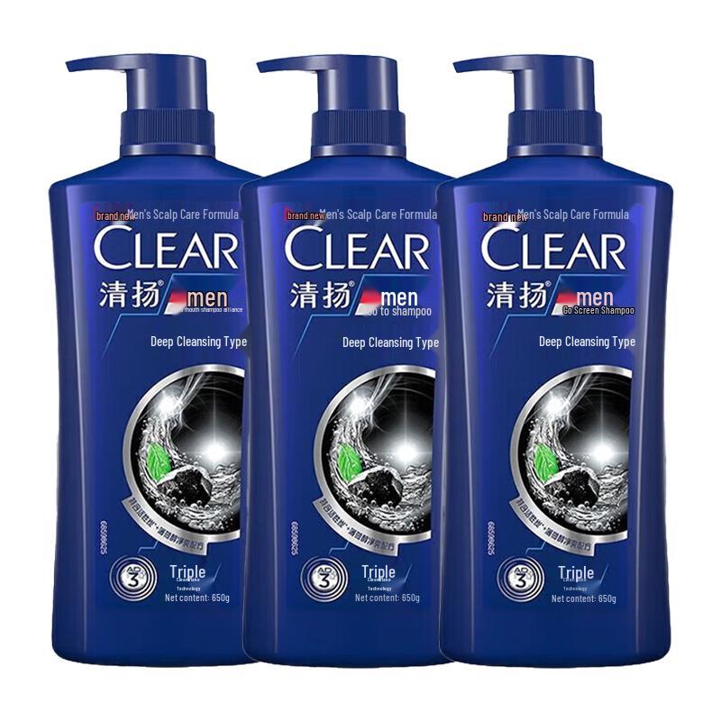 

Clear Men Anti-Dandruff Deep Cleanse Shampoo 3-Pack