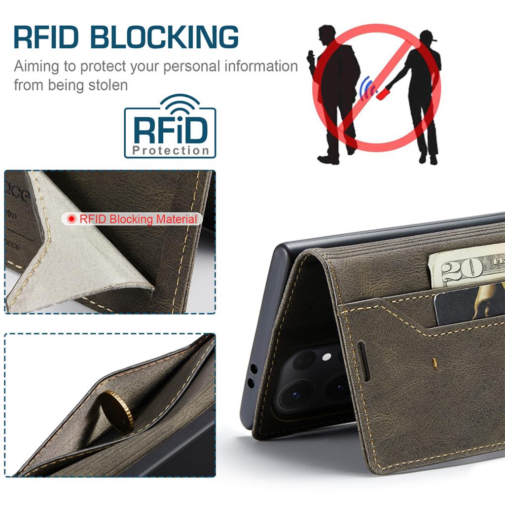 Premium Vintage Leather Wallet Case for Samsung Galaxy S24 Ultra - Flip Cover with Card Slots, Shockproof Retro Style (4 Colors)