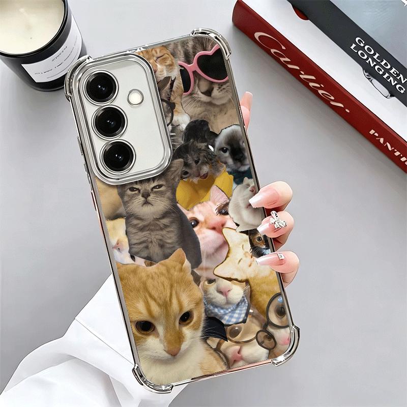 

Crying Cats Combine Memes Plating Phone Case For Samsung A17 A07 A37 A57 A16 A56 A15 A55 A14 A54 A13 A53 A26 A36 A25 A35 A24 A34 Samsung A14