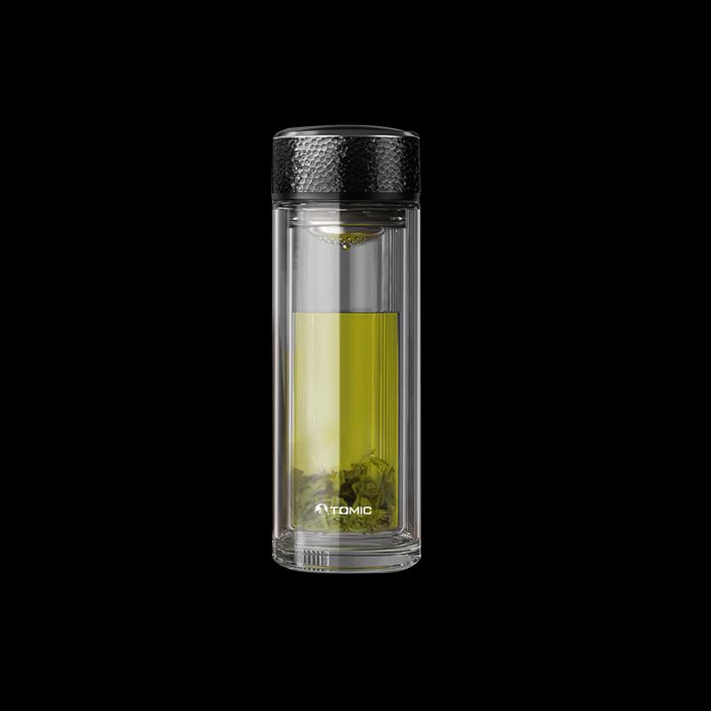 TOMIC TG80750 Tea Infuser Double-Wall Glass Bottle 360ML