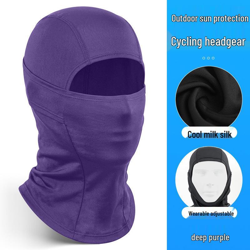 Quick-Dry Multifunctional Summer Cycling Face Mask: Breathable, Sun-Protective, Ice Silk Balaclava & Headband