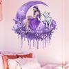 Creative Butterfly Girl English Wall Sticker - Self-Adhesive Decor for Background Walls